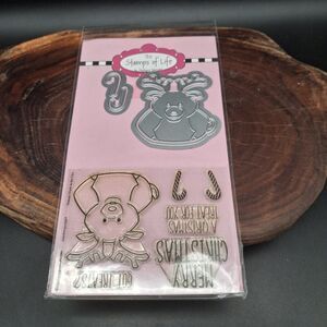 The Stamps of Life ReindeerPudgey9 Stamp & Die Set Retired Stephanie Barnard